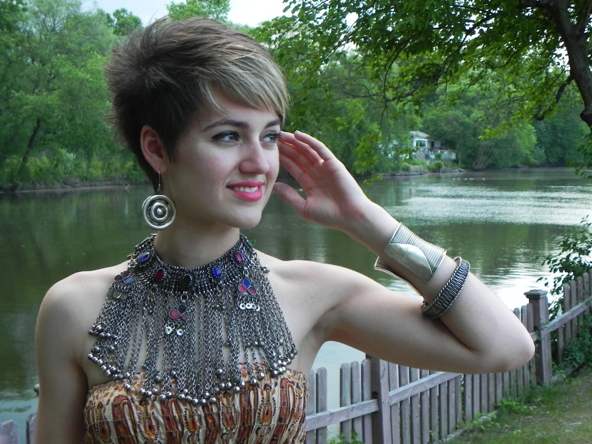 Middle Eastern Necklace, Kuchi Tribal Gypsy Choker
