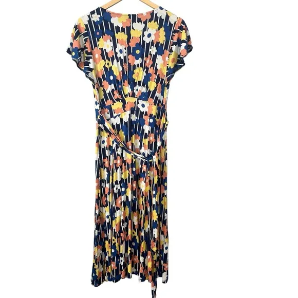 ModCloth Timelessly Lovable Floral V-Neck Jersey Knit Dress Size Large NEW