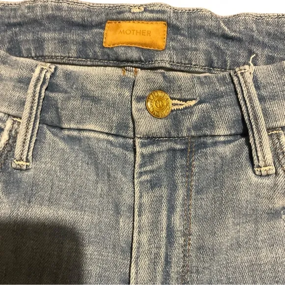 MOTHER The Looker Crop Distressed Skinny Jeans - Size 27