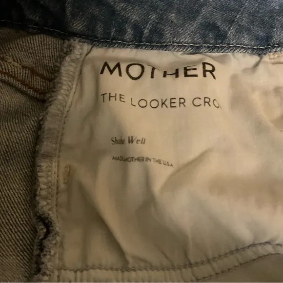 MOTHER The Looker Crop Distressed Skinny Jeans - Size 27