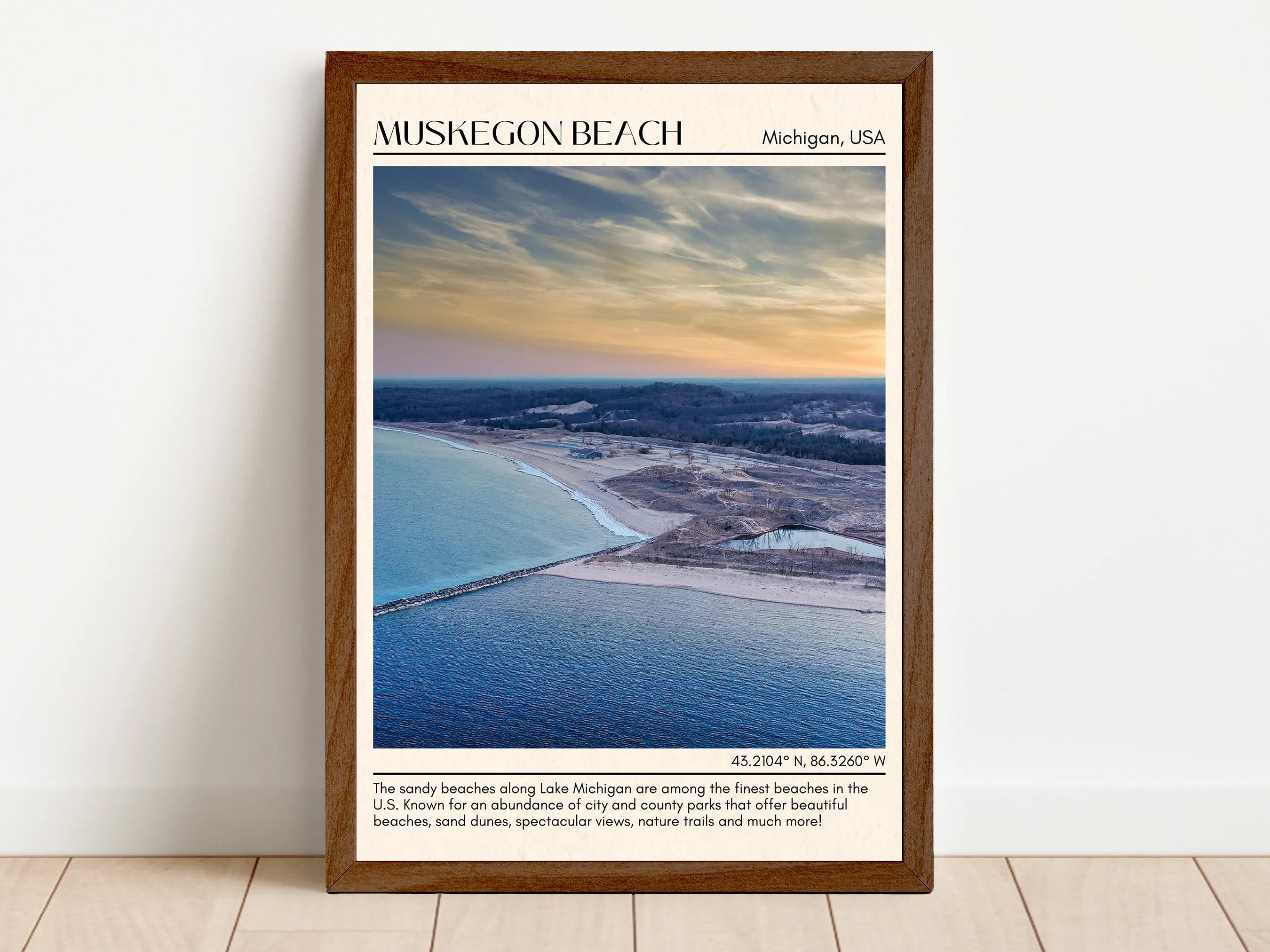 Muskegon Beach Wall Canvas, USA