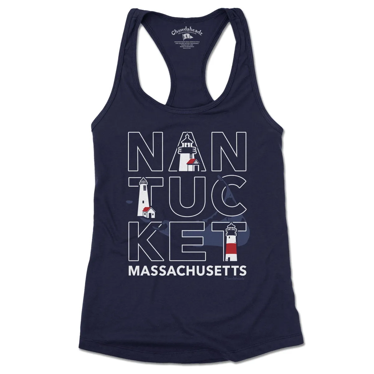 Nantucket Stacked Ladies Tank Top