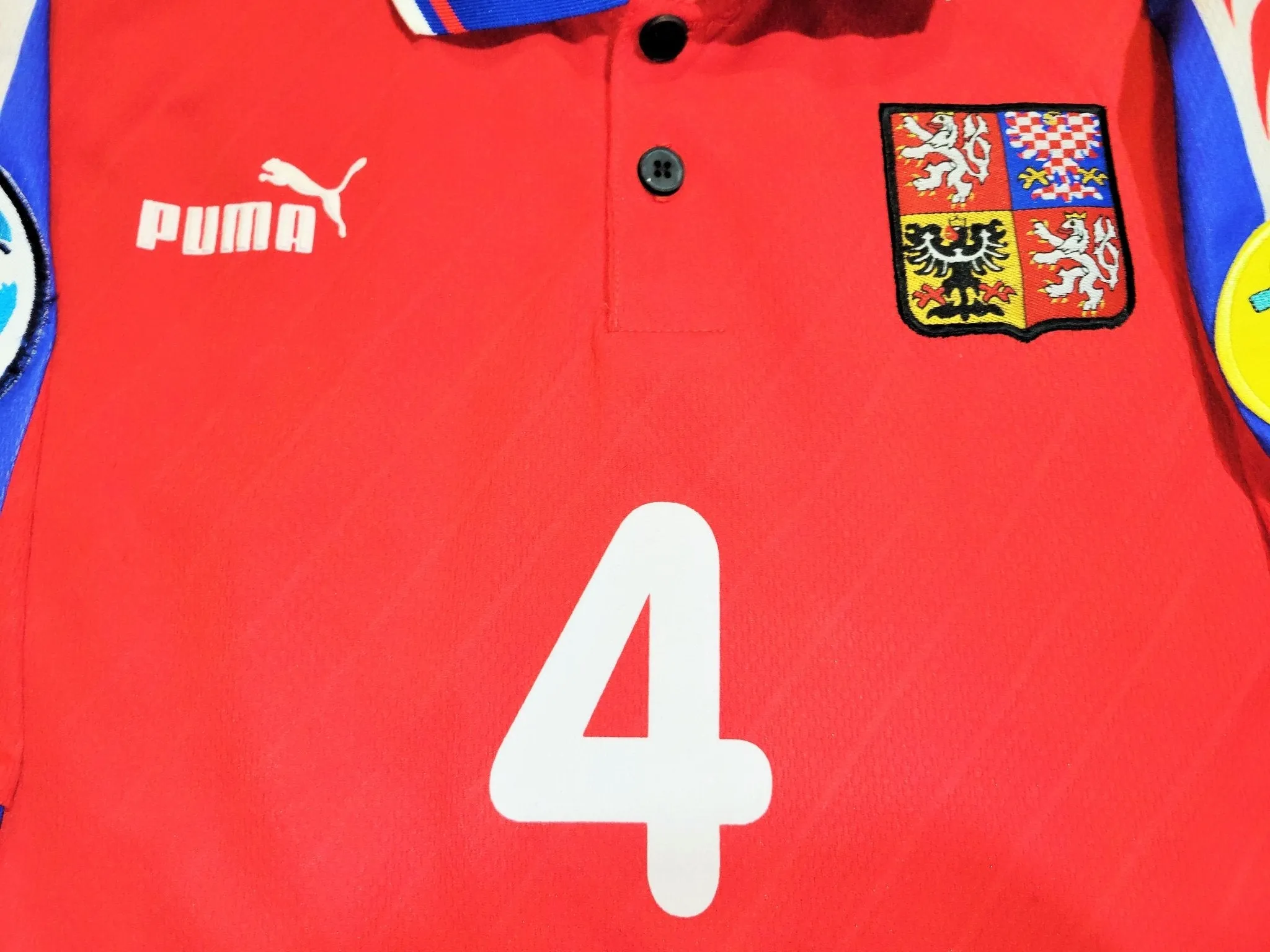 Nedved Czech Republic Czechoslovakia Puma 1996 EURO CUP FINAL Home Jersey Shirt XL