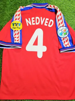 Nedved Czech Republic Czechoslovakia Puma 1996 EURO CUP FINAL Home Jersey Shirt XL