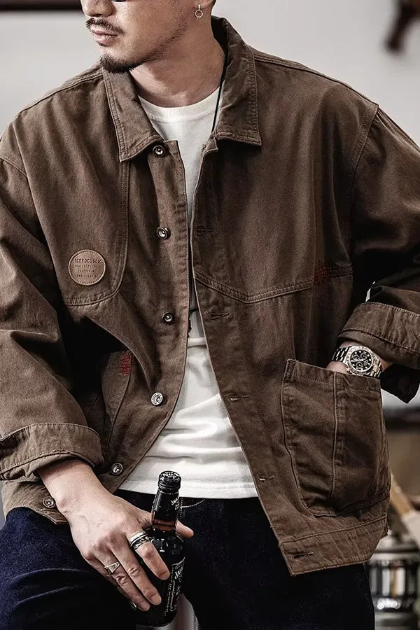 New denim hunting loose cotton casual jacket