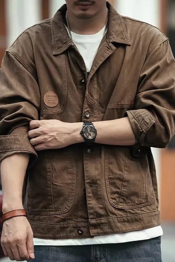 New denim hunting loose cotton casual jacket