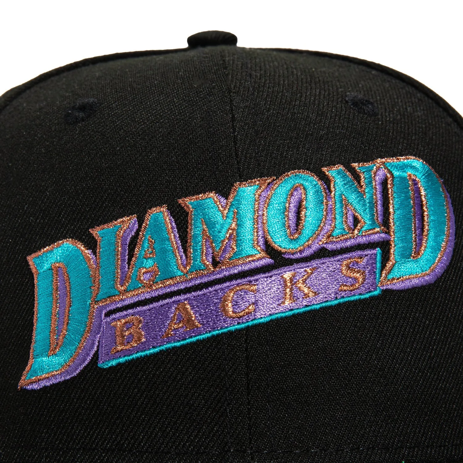 New Era 59Fifty Black Dome Arizona Diamondbacks Inaugural Patch Jersey Word Hat - Black