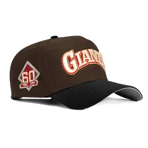 New Era 9Forty A-Frame Foam San Francisco Giants 60th Anniversary Patch Word Snapback Hat - Brown, Black