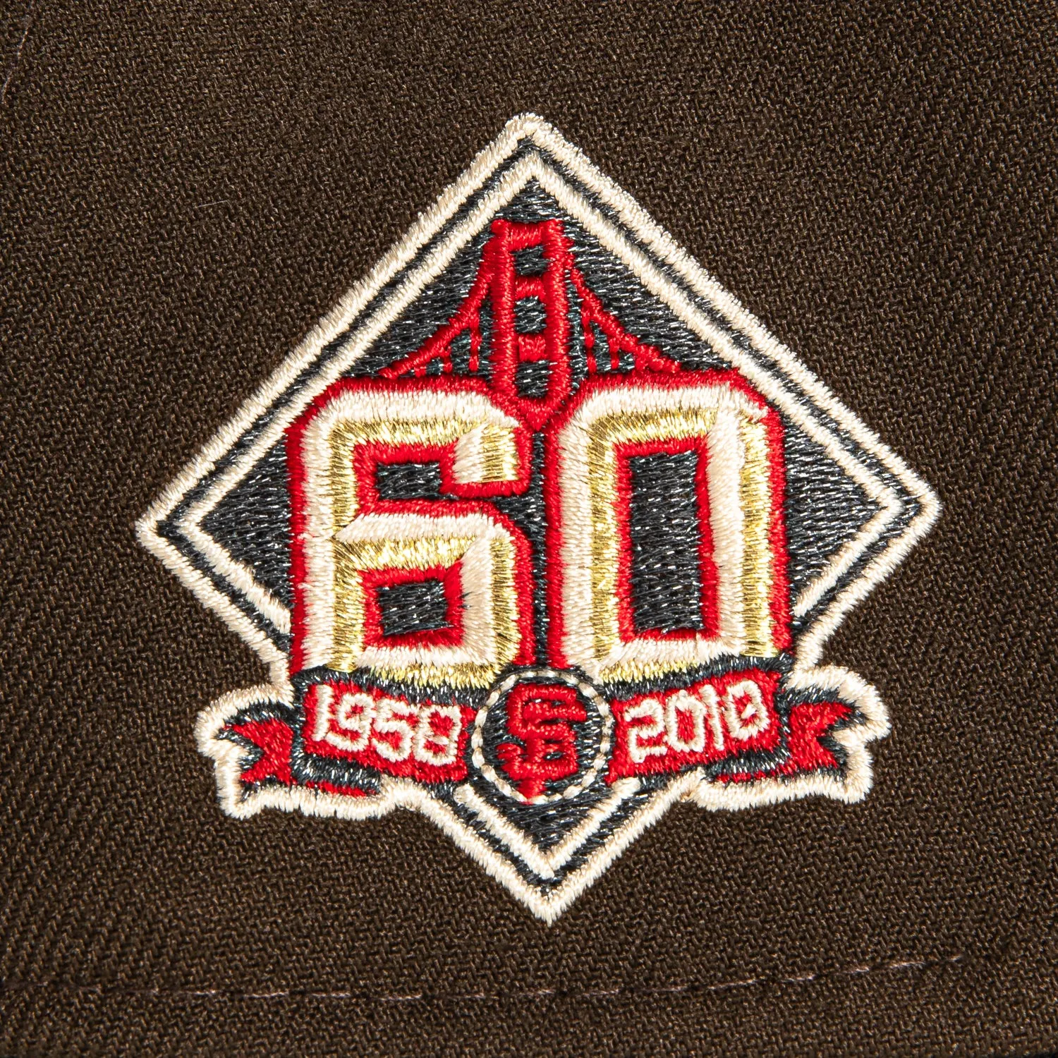 New Era 9Forty A-Frame Foam San Francisco Giants 60th Anniversary Patch Word Snapback Hat - Brown, Black