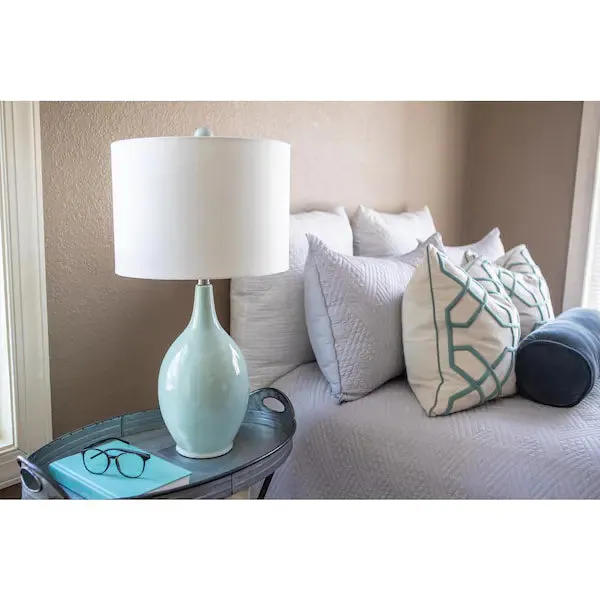 New in box! Annabelle Ceramic Table Lamp - Spa Blue by Decor Therapy! Retails $165 