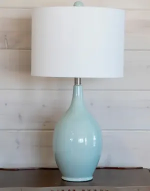 New in box! Annabelle Ceramic Table Lamp - Spa Blue by Decor Therapy! Retails $165 