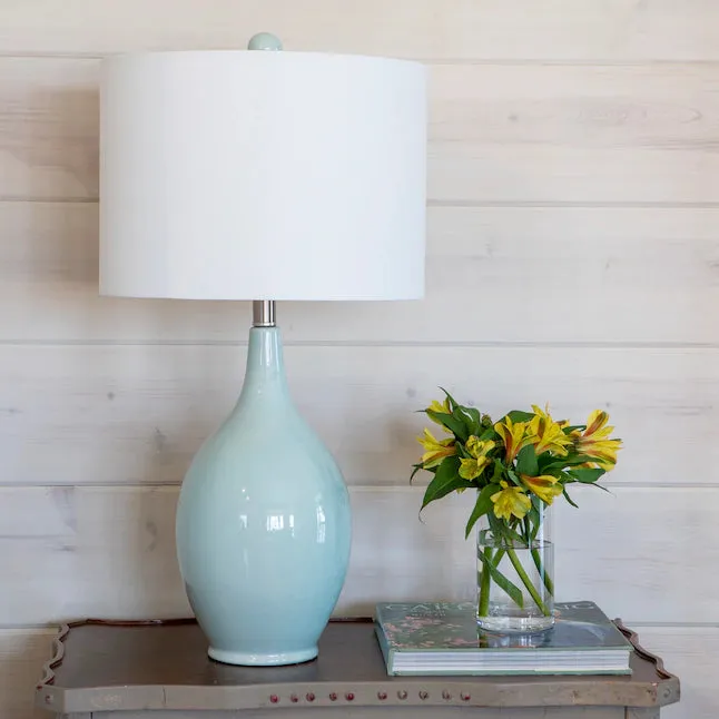 New in box! Annabelle Ceramic Table Lamp - Spa Blue by Decor Therapy! Retails $165 