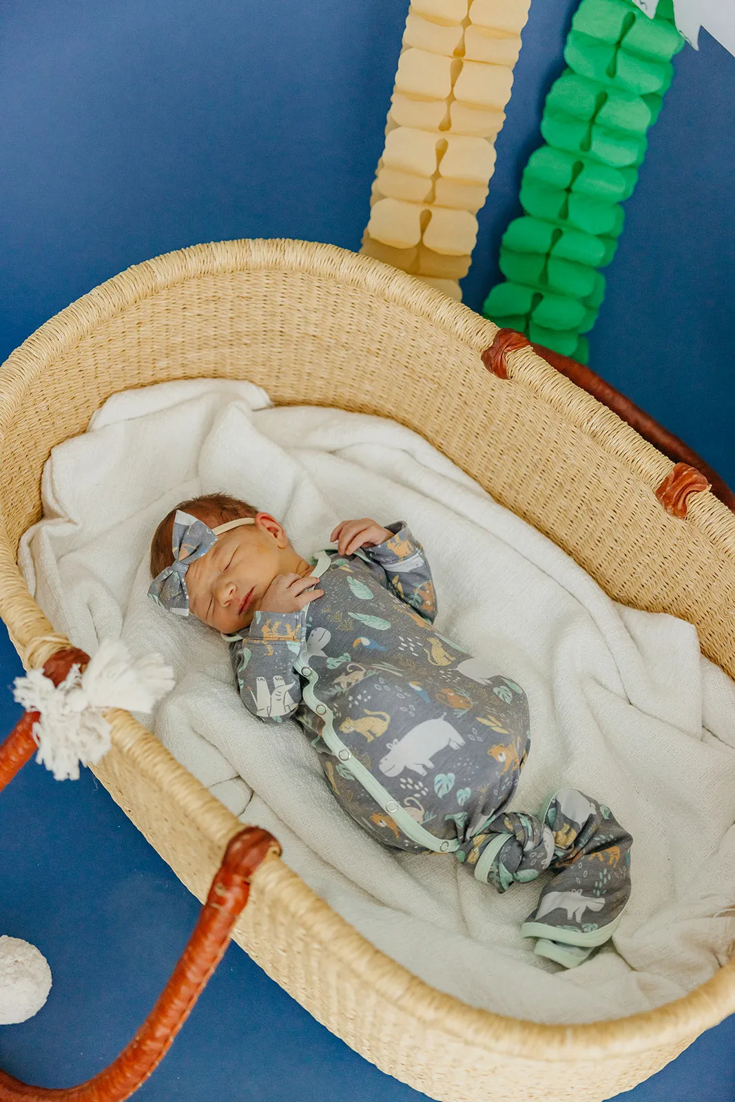 Newborn Knotted Gown - Bengal