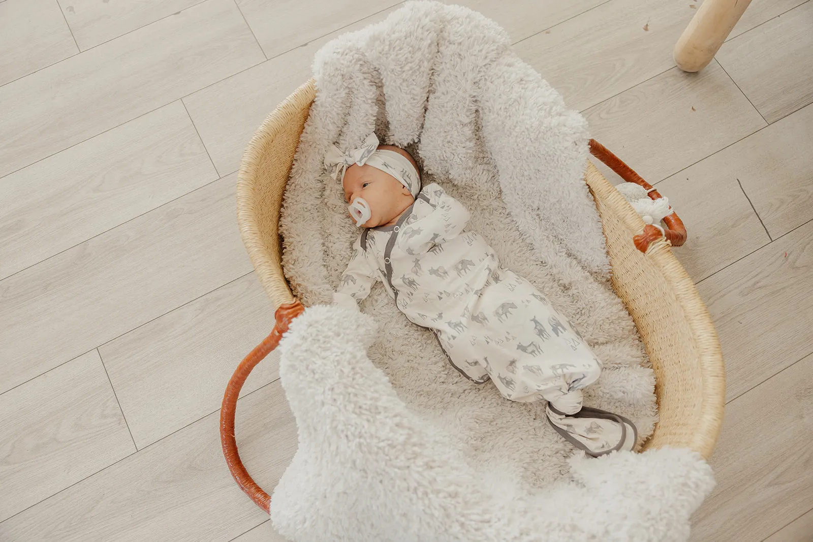 Newborn Knotted Gown - Cody