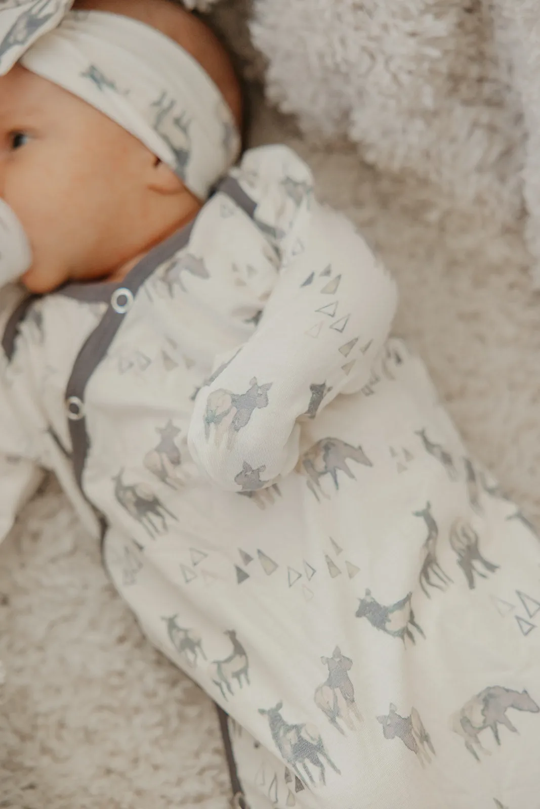 Newborn Knotted Gown - Cody