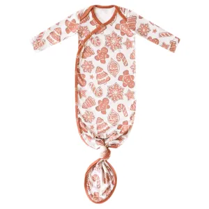 Newborn Knotted Gown - Gingerbread