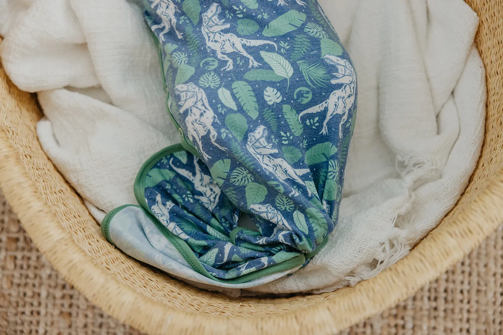 Newborn Knotted Gown - Jurassic Park