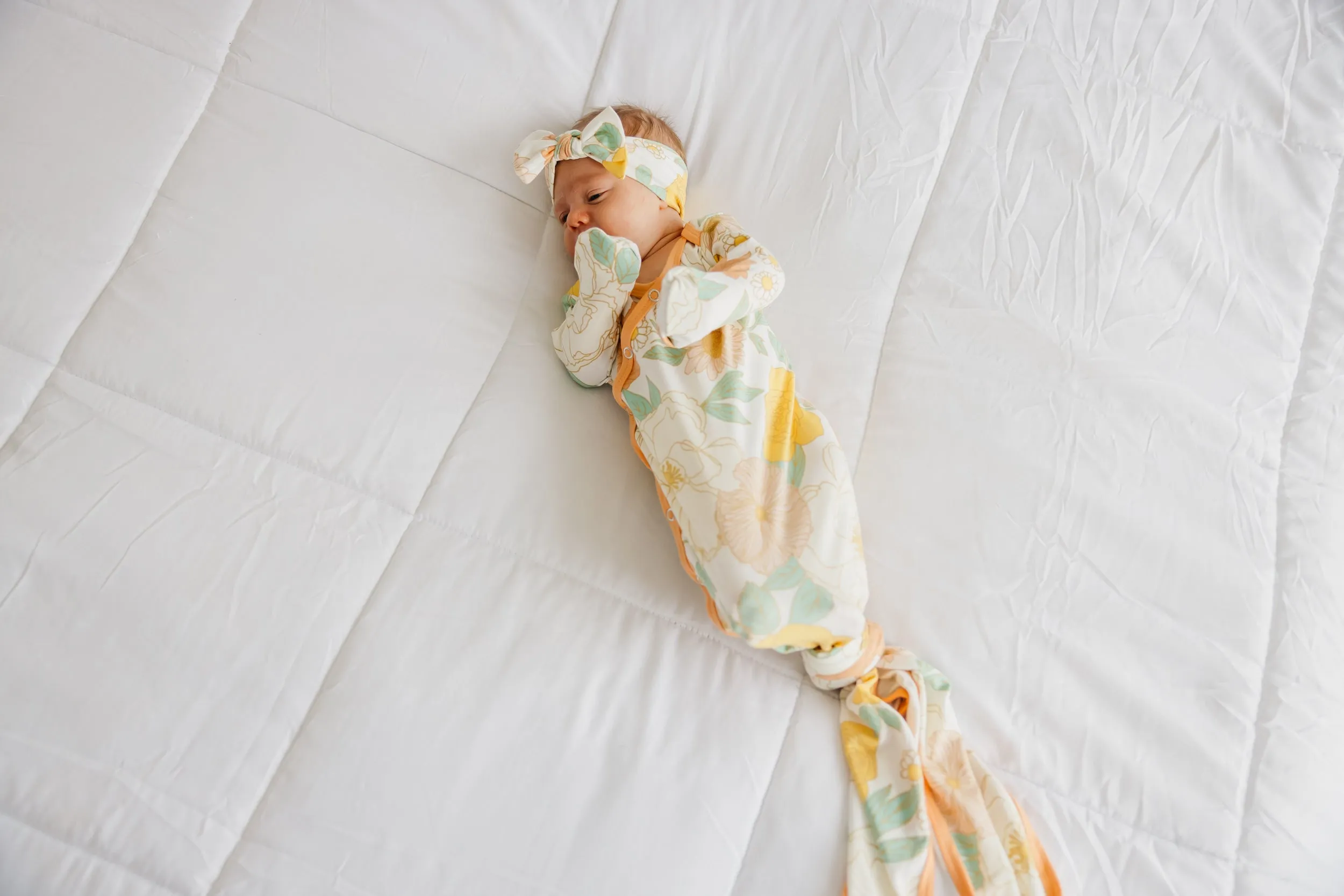 Newborn Knotted Gown - Rose