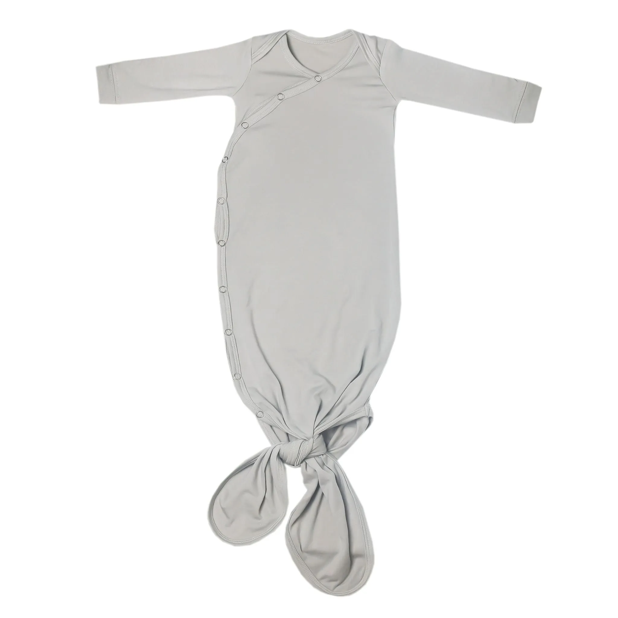 Newborn Knotted Gown - Stone