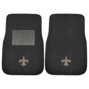 NFL - New Orleans Saints 2-pc Embroidered Car Mat Set