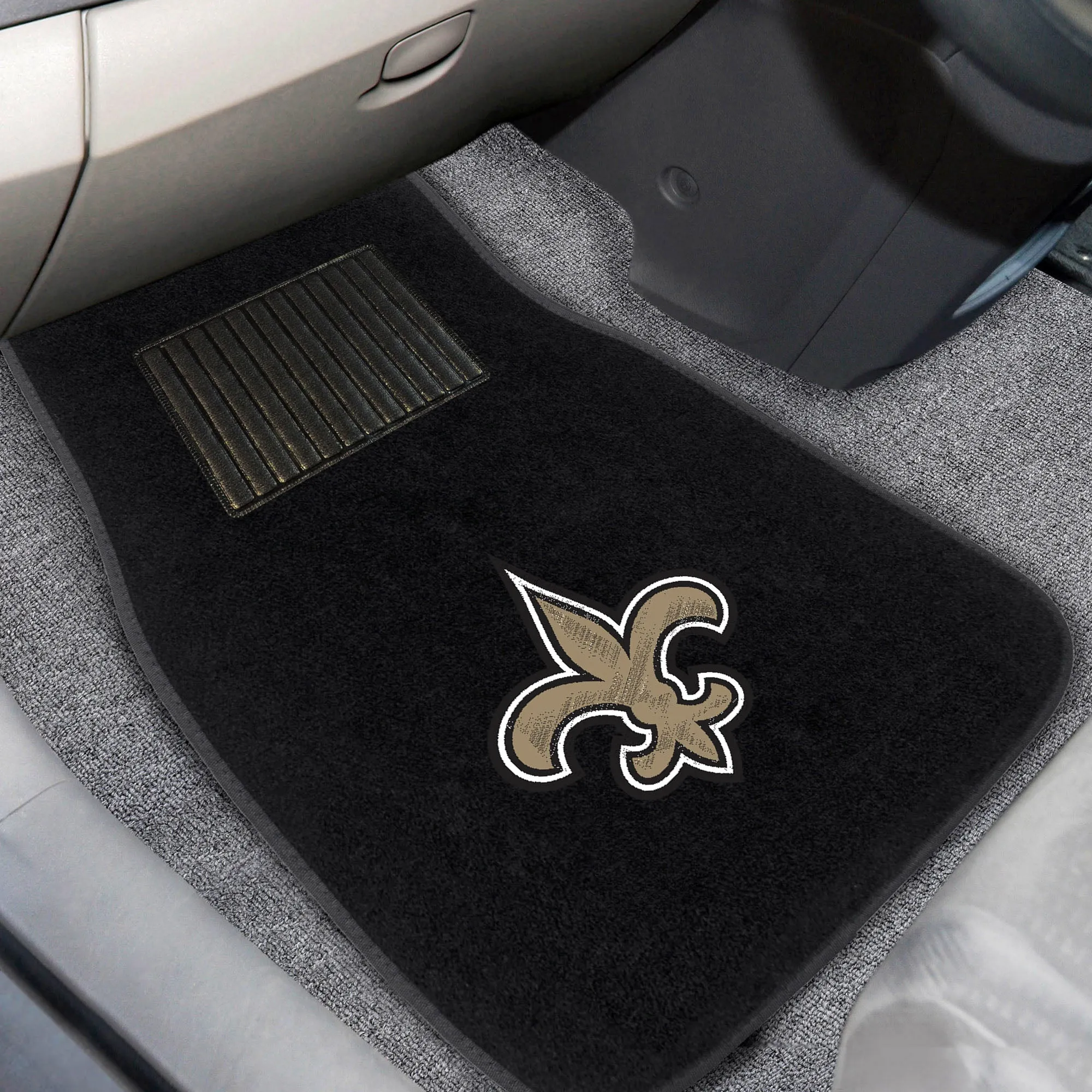 NFL - New Orleans Saints 2-pc Embroidered Car Mat Set