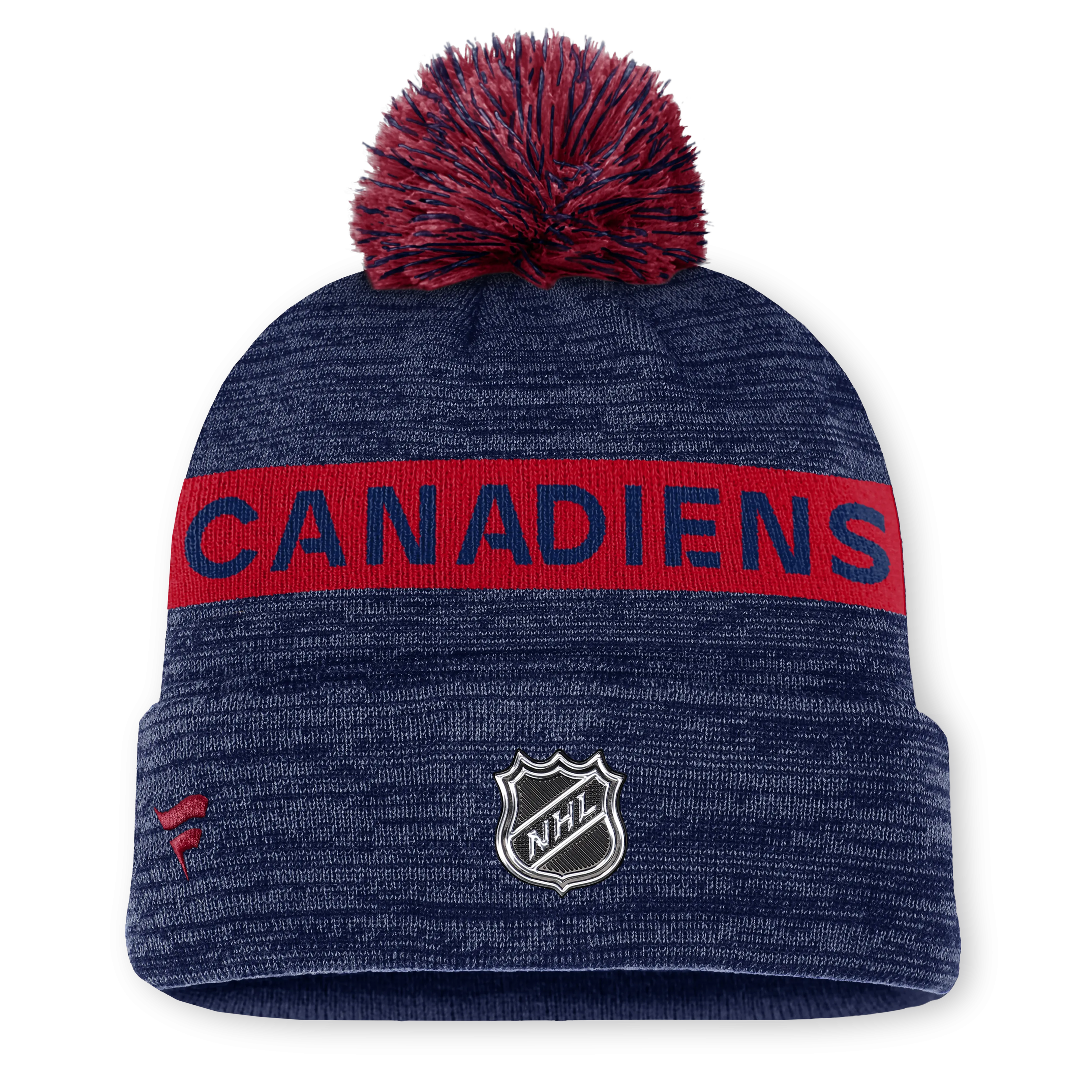 NHL Authentic Pro Rink Cuffed Knit Hat with Pom