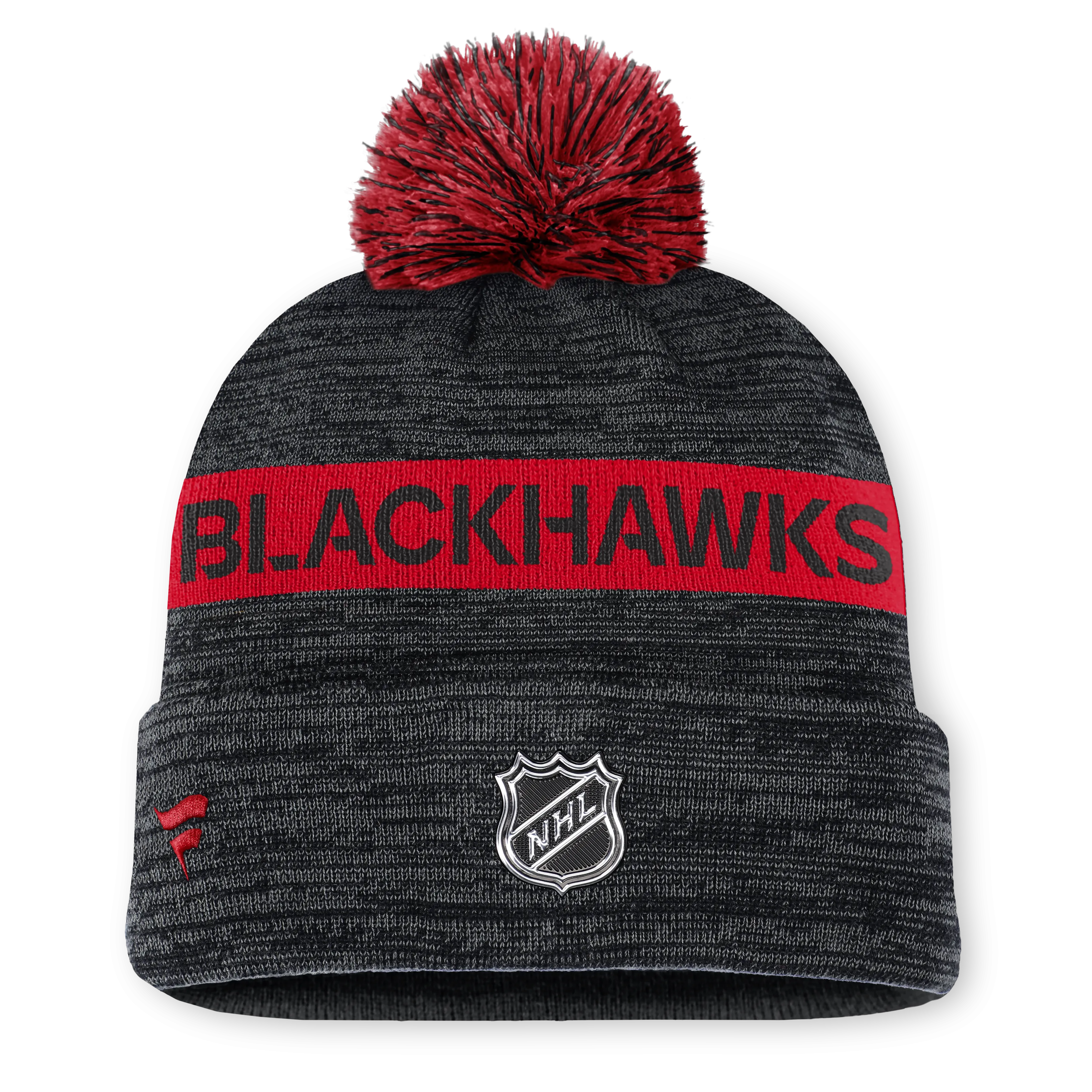 NHL Authentic Pro Rink Cuffed Knit Hat with Pom