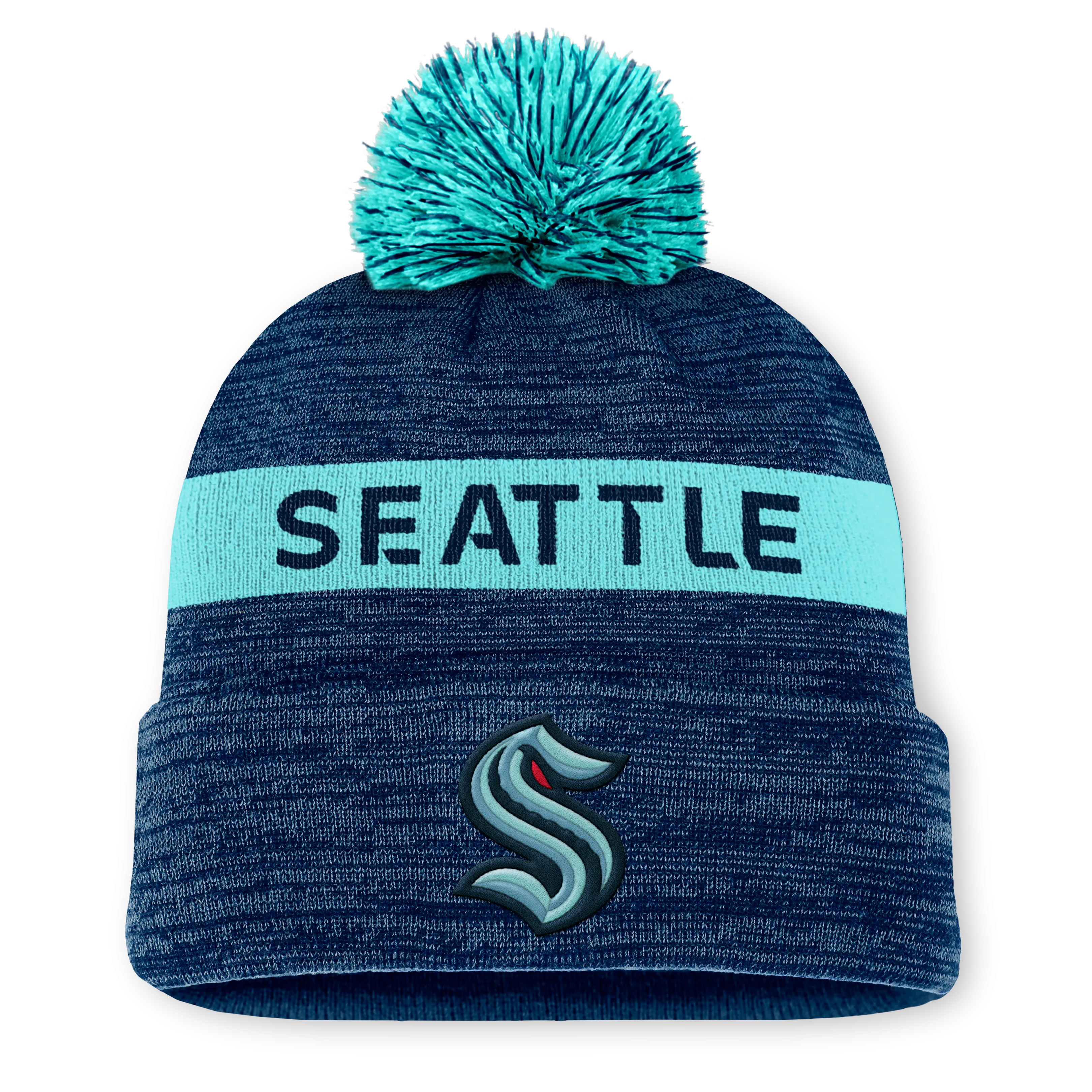 NHL Authentic Pro Rink Cuffed Knit Hat with Pom