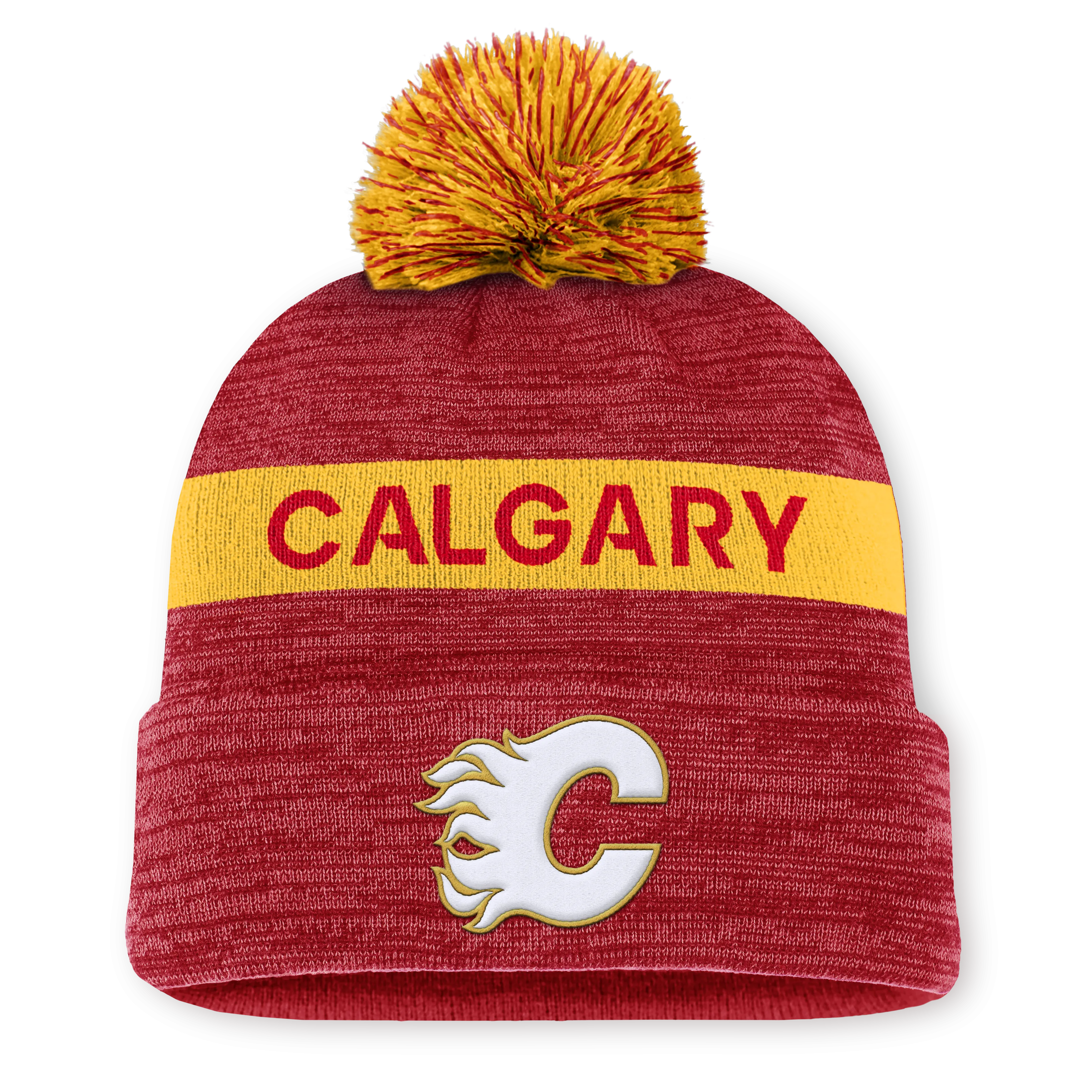 NHL Authentic Pro Rink Cuffed Knit Hat with Pom