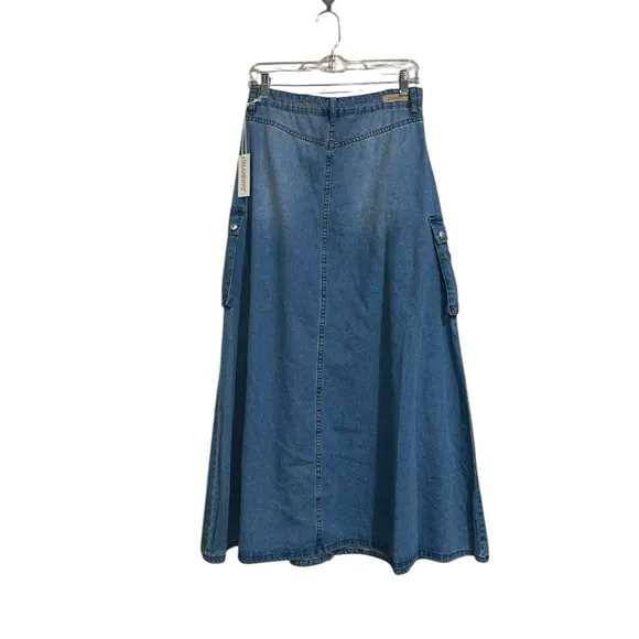NWT BLANKNYC Denim A-Line Cargo Skirt 27, HIGH GROUNDS