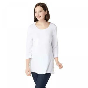 NWT Denim & Co. Essentials Scoop-neck 3/4-Sleeve Tunic. A366972 X-Large