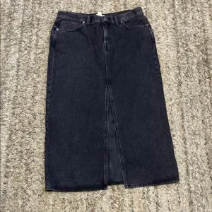 NWT Madewell Black Denim Maxi Skirt sz 29