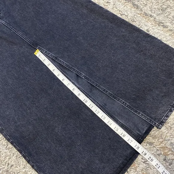 NWT Madewell Black Denim Maxi Skirt sz 29