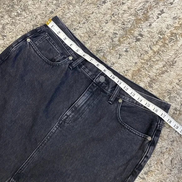 NWT Madewell Black Denim Maxi Skirt sz 29