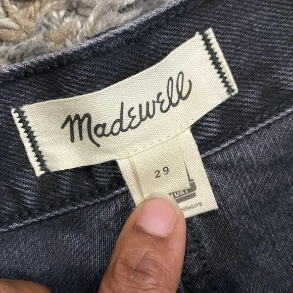 NWT Madewell Black Denim Maxi Skirt sz 29