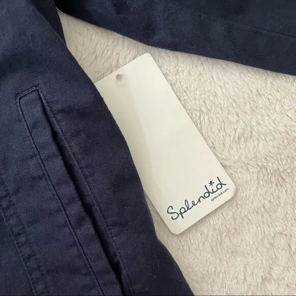 NWT Splendid Corby Twofer Jacket with Stripe Hood Size Medium