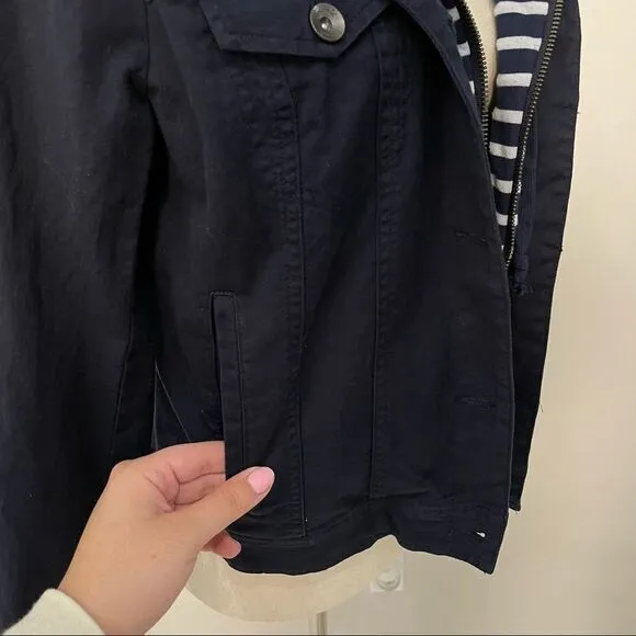 NWT Splendid Corby Twofer Jacket with Stripe Hood Size Medium