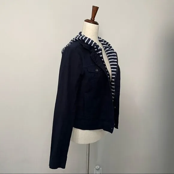 NWT Splendid Corby Twofer Jacket with Stripe Hood Size Medium