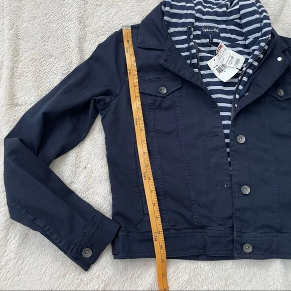 NWT Splendid Corby Twofer Jacket with Stripe Hood Size Medium