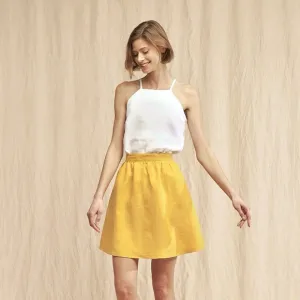 NWT Tommy Bahama Linen Yellow Mini Skirt