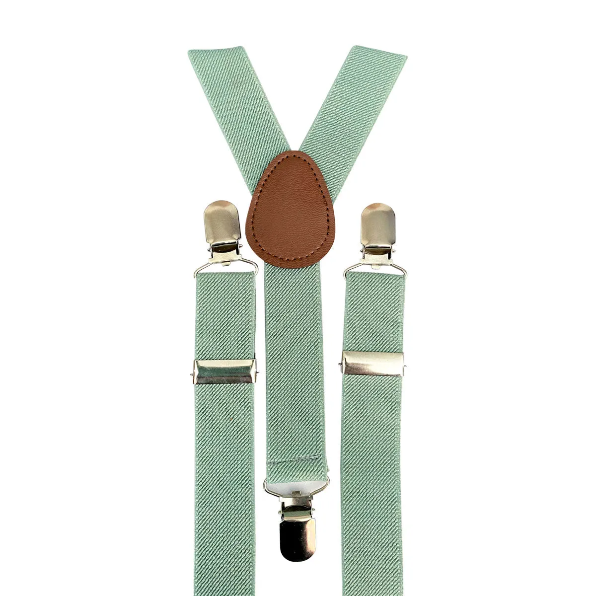 Olivia Cream Floral Boy’s Bow Tie and Eucalyptus Braces Set