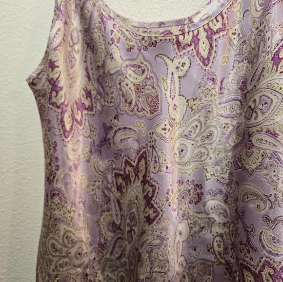 Oscar de la Renta Pink Label Paisley Slip Medium