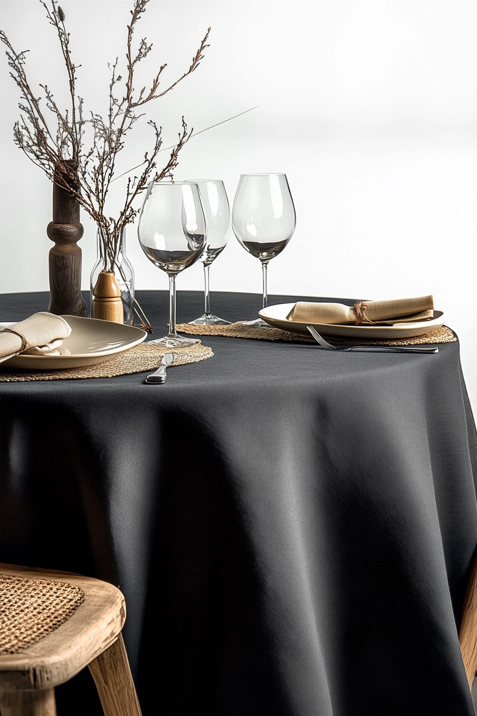 Oval Tablecloth - Dark gray