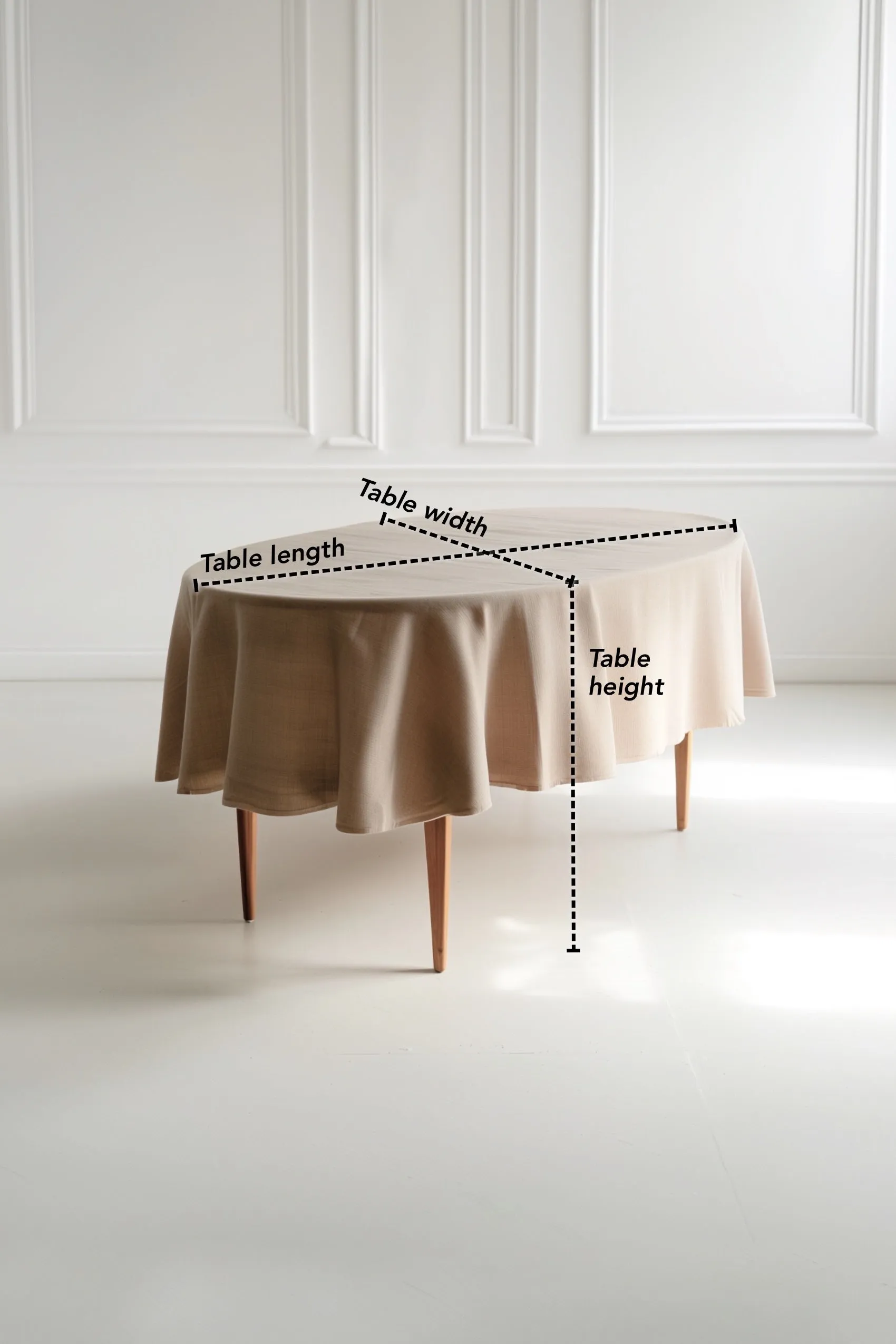Oval Tablecloth - Dark gray