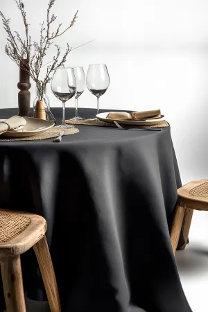 Oval Tablecloth - Dark gray
