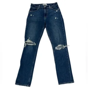 Paige Ripped Distressed Denim Medium Wash Sarah Slim High Rise Jeans Size 26
