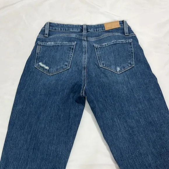 Paige Ripped Distressed Denim Medium Wash Sarah Slim High Rise Jeans Size 26