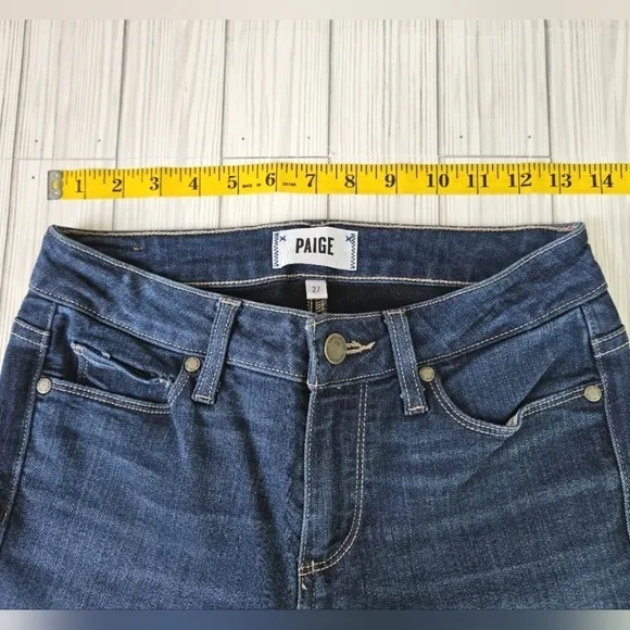 PAIGE Verdugo Ankle Low Rise Skinny Jeans in Nottingham Blue Size 27