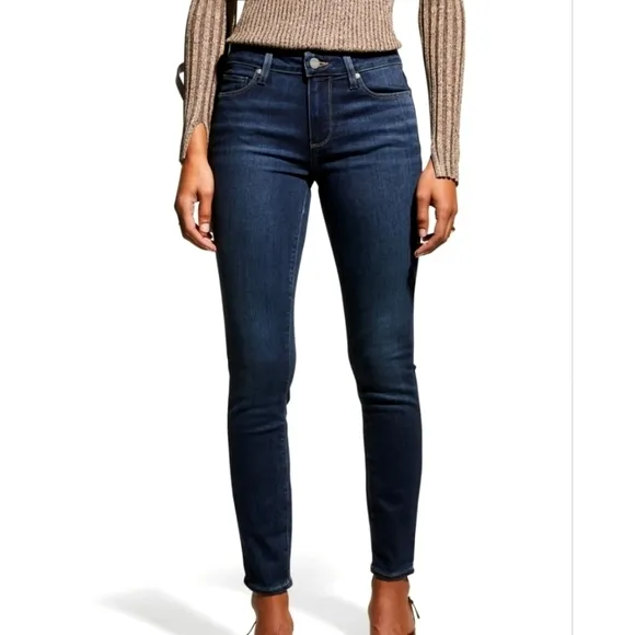 PAIGE Verdugo Ankle Low Rise Skinny Jeans in Nottingham Blue Size 27