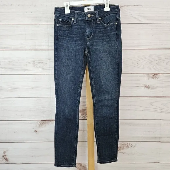 PAIGE Verdugo Ankle Low Rise Skinny Jeans in Nottingham Blue Size 27